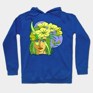 Yellow and Green Flower Girl Hoodie